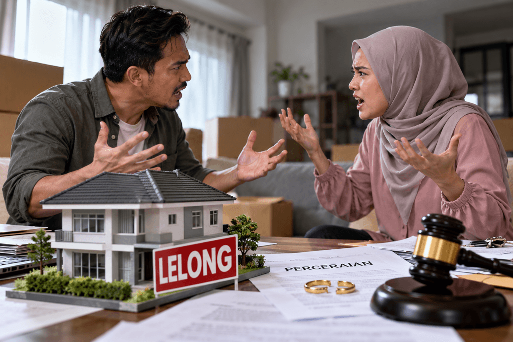 rumah kena lelong sebab cerai