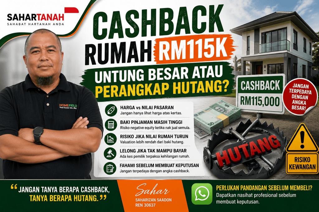 cashback rumah RM115K dan risiko hutang